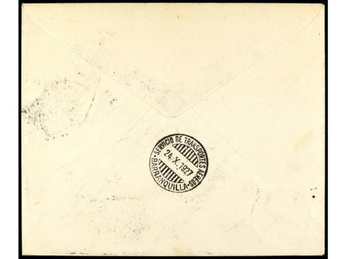 ✉ COLOMBIA. 1927. CORREO AÉREO. PRIMER CORREO AEREO/INTEROCE