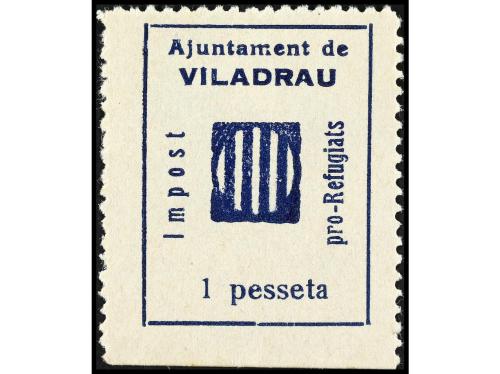 */(*) ESPAÑA. ZONA REPUBLICANA. VILADRAU (Gerona). 4 valores
