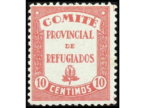 * ESPAÑA GUERRA CIVIL. GRANADA. 10 cts. rosa y 25 cts. casta