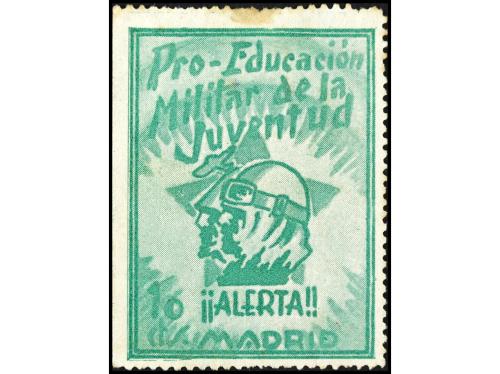 * ESPAÑA GUERRA CIVIL. MADRID. 10 cts. azul y 10 cts. verde.