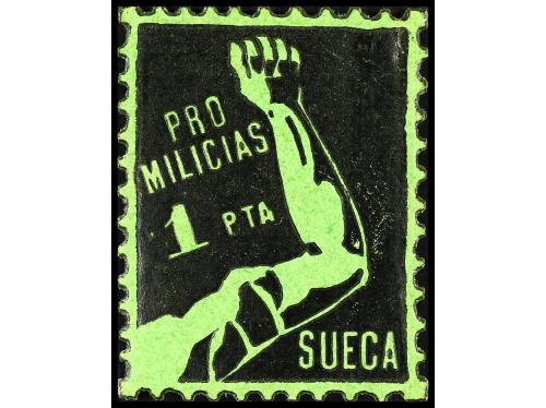 ESPAÑA GUERRA CIVIL. SUECA (Valencia). 2 valores. RAROS. ALL