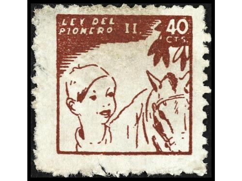 (*) ESPAÑA GUERRA CIVIL. GG. 2383/4. LEY DEL PIONERO. 40 cts