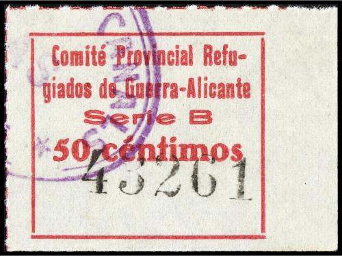 ° ESPAÑA GUERRA CIVIL. ZONA REPUBLICANA. ALICANTE. 5 valores