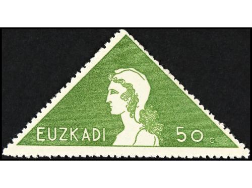 * ESPAÑA GUERRA CIVIL. ZONA REPUBLICANA. EUZKADI. 50 cts. ve