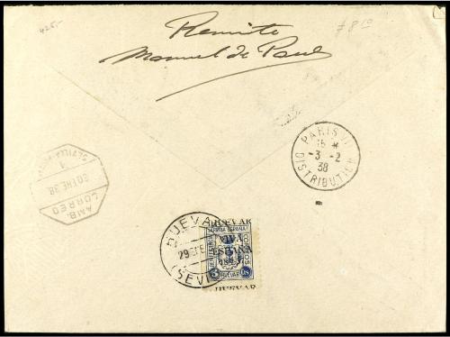 ✉ ESPAÑA E. LOCALES PATRIOTICAS: HUEVAR. Ed. 43/44, 46/49. 1