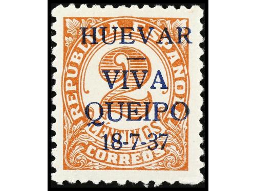* ESPAÑA E. LOCALES PATRIOTICAS: HUEVAR. Ed. 29/42 + 32A. SE