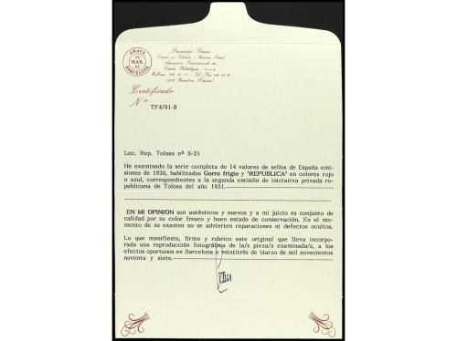 **/* ESPAÑA E. LOCALES REPUBLICANAS: TOLOSA. Ed. 8/21. SERIE