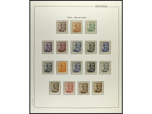 ESPAÑA. ESTADO ESPAÑOL. Colección en 6 álbumes Edifil de pie