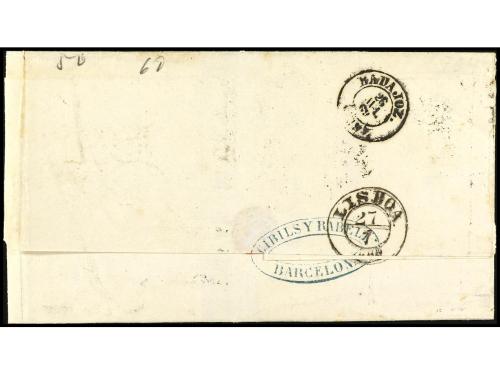 ✉ ESPAÑA. Ed. 98, 99, 100. 1869. BARCELONA a BUENOS AIRES. 5