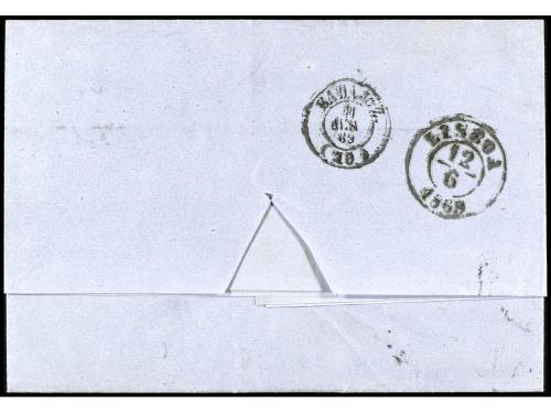 ✉ ESPAÑA. Ed. 98 (3), 100. 1869. CÁDIZ a BUENOS AIRES. 50 mi