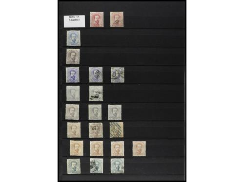 */° ESPAÑA. Ed. 102/140. 1870-73. Colección stock montada en