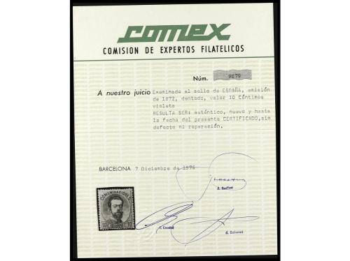 */° ESPAÑA. Ed. 102/140. 1870-73. Colección stock montada en