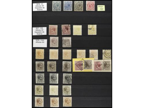 */° ESPAÑA. Ed. 173/212. 1876-82. Colección stock montado en