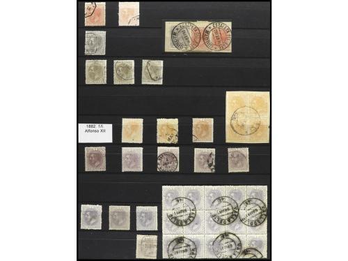 */° ESPAÑA. Ed. 173/212. 1876-82. Colección stock montado en