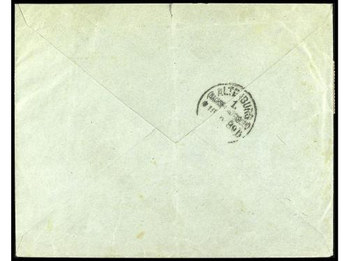 ✉ ESPAÑA. Ed. 200 (13). 1889. BARCELONA a ALEMANIA. 2 cts. n