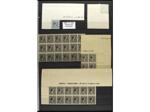 * ESPAÑA. Ed. 213/28. ALFONSO XIII. PELÓN. Colección stock e