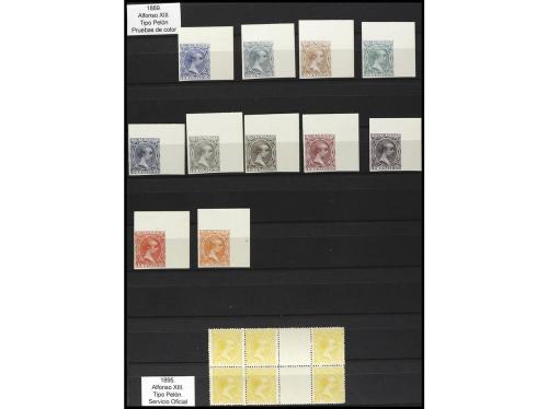 * ESPAÑA. Ed. 213/28. ALFONSO XIII. PELÓN. Colección stock e