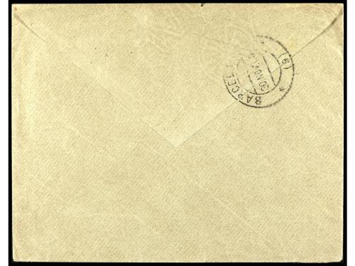 ✉ ESPAÑA. Ed. 214 (4), 216. 1900. ESCORIAL a BARCELONA. 2 ct