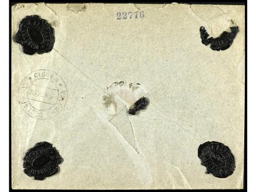 ✉ ESPAÑA. Ed. 220 (2). 1896. VALENCIA a MADRID. 20 cts. verd