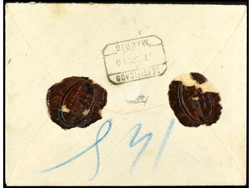✉ ESPAÑA. Ed. 250. 1910. LUGO a MADRID. Sobre certificado co