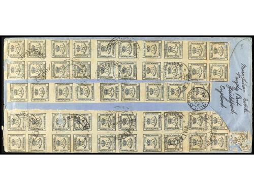 ✉ ESPAÑA. 1902. VILLAGARCÍA a INGLATERRA. Franqueo de 25 cts