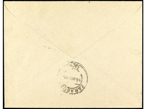 ✉ ESPAÑA. Ed. 265. 1905. MADRID a ZARAGOZA. 4 pts. violeta f