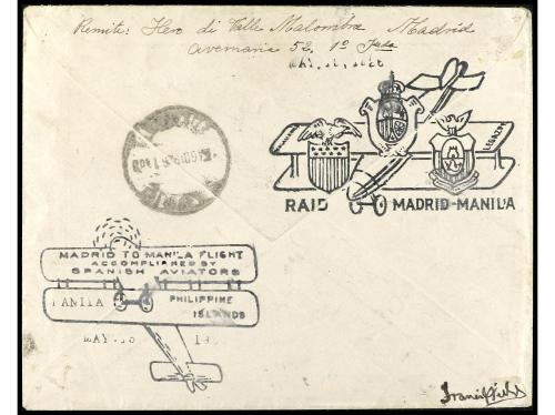 ✉ ESPAÑA. Ed. 292/6. 1926 (5 abril). PRIMER VUELO MADRID-MAN