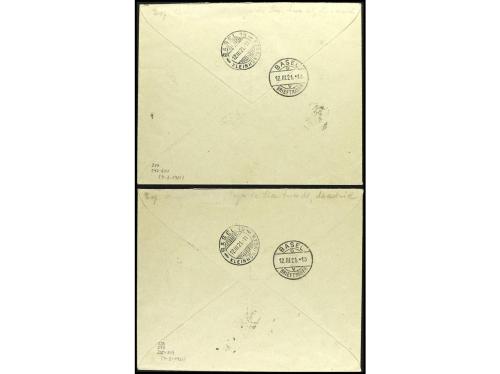 ✉ ESPAÑA. Ed. 297/309. 1921. MADRID a SUIZA. Serie completa 