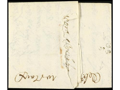 ✉ ESPAÑA: PREFILATELIA. 1763. VITORIA. Sobrescrito a FRANCIA