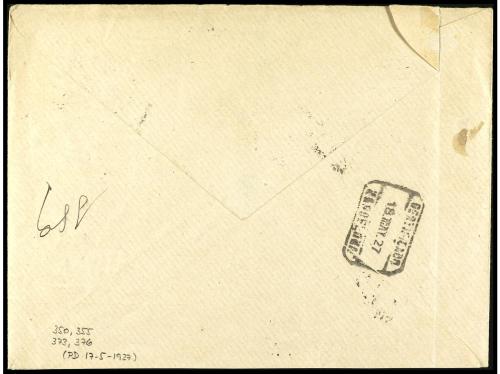 ✉ ESPAÑA. Ed. 350, 355, 373, 376. 1927 (17 mayo). MADRID a B