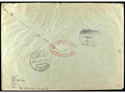 ✉ ESPAÑA. Ed. 352, 393. 1927 (17 mayo). MADRID interior. Sob
