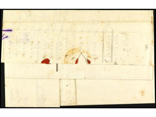 ✉ ESPAÑA. Ed. 6 (3). 1851. BURGOS a MADRID. 6 cuartos negro 