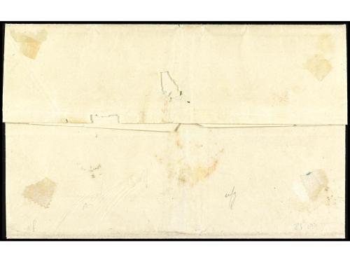 ✉ ESPAÑA. Ed. 7. 1851. SEVILLA a MADRID. 12 cuartos lila. Mu