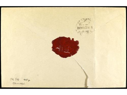 ✉ ESPAÑA. Ed. 592 (17). 1932. VIGO a MADRID. 5 cts. negro (1
