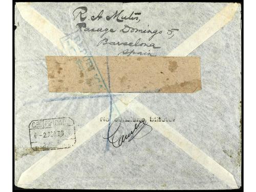 ✉ ESPAÑA. Ed. 757. 1938. BARCELONA a LONDRES. 45 c. + 2 pts.
