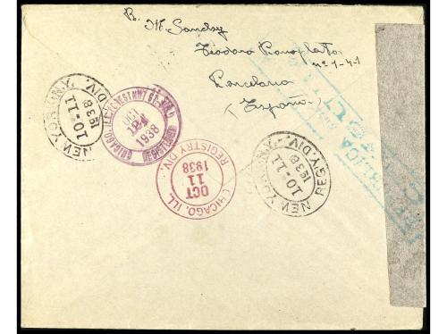 ✉ ESPAÑA. Ed. 757. 1938. BARCELONA a CHICAGO. 45 c. + 2 pts.
