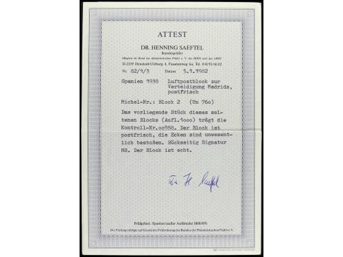 ** ESPAÑA. Ed. 760. HB. Aéreo + 5 pts. azul, leves suciedade