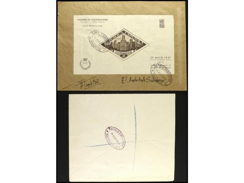 ✉ ESPAÑA. Ed. 779s, 781, 765. 1938. Dos cartas no circuladas