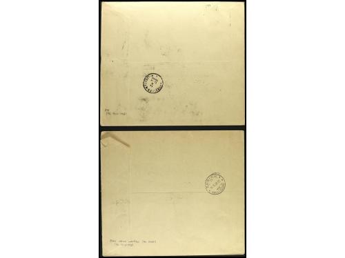 ✉ ESPAÑA. Ed. 847/48. 1938 (10 febrero). Dos sobres circulad