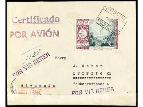 ✉ ESPAÑA. Ed. 901, 902. 1940. 2 sobres circulados a ALEMANIA