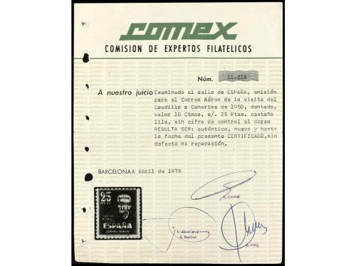 (**) ESPAÑA. Ed. 1083. CANARIAS AVIÓN SIN NÚMERO. Centrado h