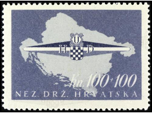 ** CROACIA. Yv. 140/2, Mi. 170/2. 1945. SERIE COMPLETA. 3 va