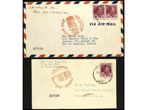 ✉ LOTES y COLECCIONES. Ed. 321/3. 1930. HISTORIA POSTAL. Con