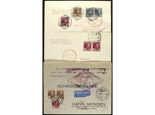 ✉ LOTES y COLECCIONES. 1930. HISTORIA POSTAL. Conjunto de 9 