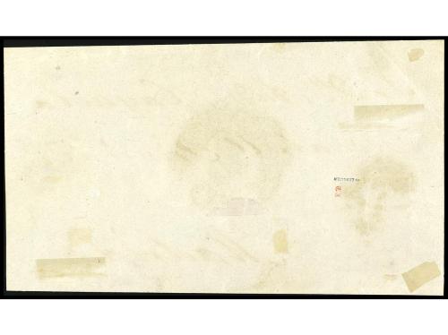 ✉ ESPAÑA. Ed. 22. 1853. MADRID correo interior. 1 cuarto bro