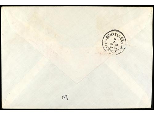 ✉ ESPAÑA. Ed. 543cc, 535. 1930. SEVILLA a BRUSELAS. 5 cts. c