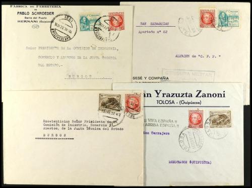 ✉ ESPAÑA. 1936-37. CRUZADA CONTRA EL FRÍO. Conjunto de 17 ca