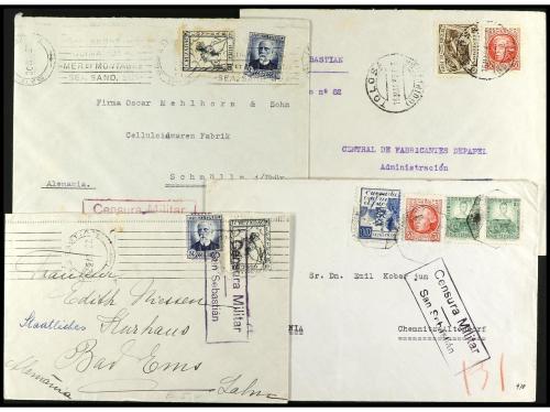 ✉ ESPAÑA. 1936-37. CRUZADA CONTRA EL FRÍO. Conjunto de 17 ca