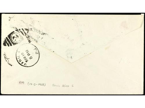 ✉ ESPAÑA. Ed. 296, 601, 679. 1933. 50 cts., 1 pta. y urgente