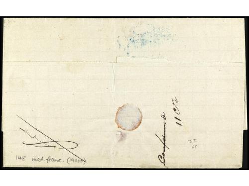 ✉ ESPAÑA. Ed. 148 (2). 1875. BARCELONA a MARSELLA. 40 cts. v